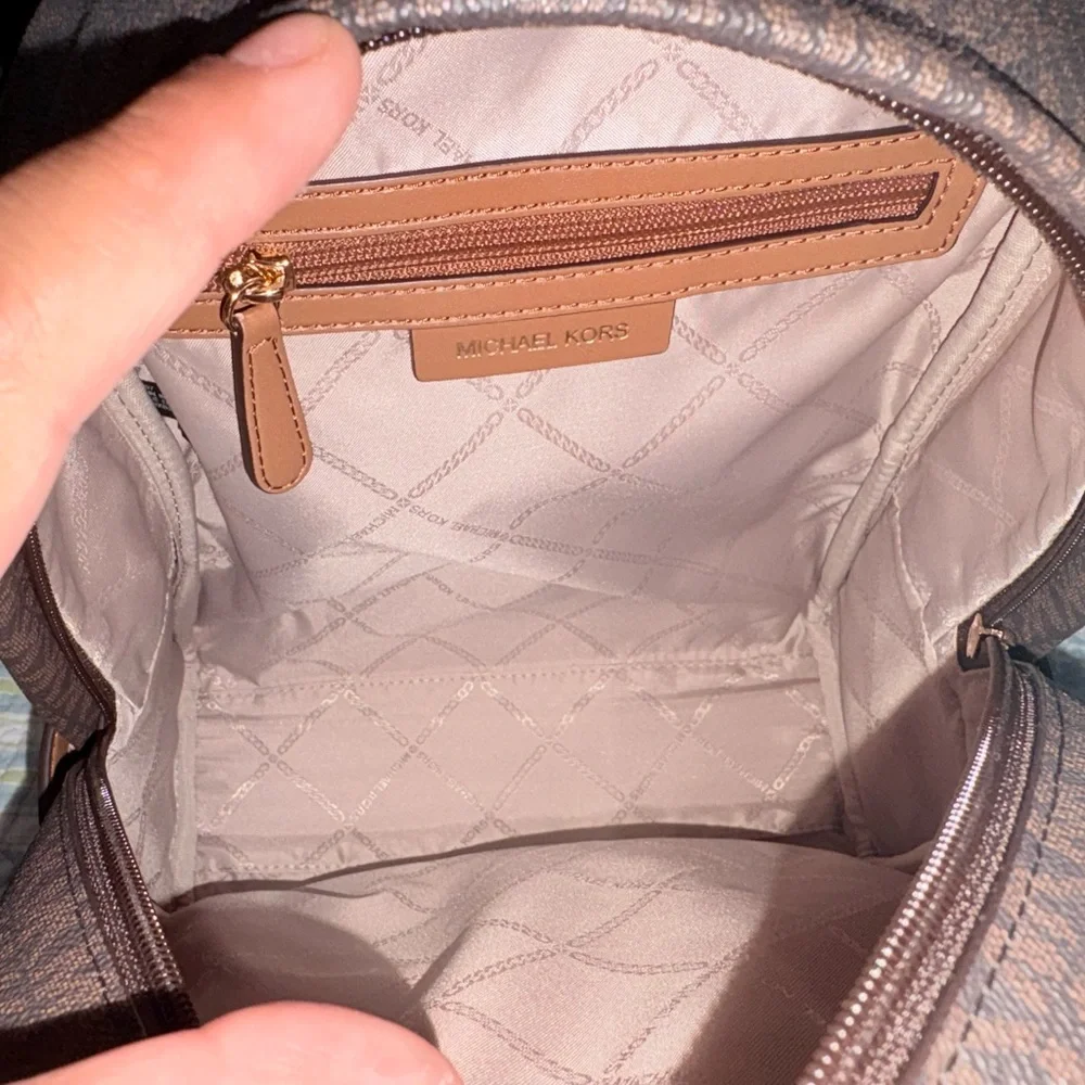 Michael Kors Signature Brown and Tan Backpack - Picture 6 of 6